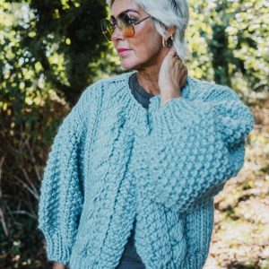 Cocoon Cardigan- Duck Egg ⋆ The Make Shed