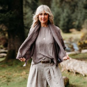 Alternative view of Textured Linen Scarf